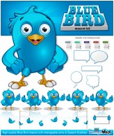 Blue Bird/Twitter Bird Mascot Kit